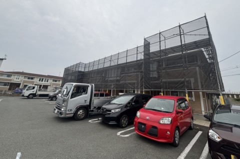 福岡県久留米市のソーラーパネル用足場組立工事