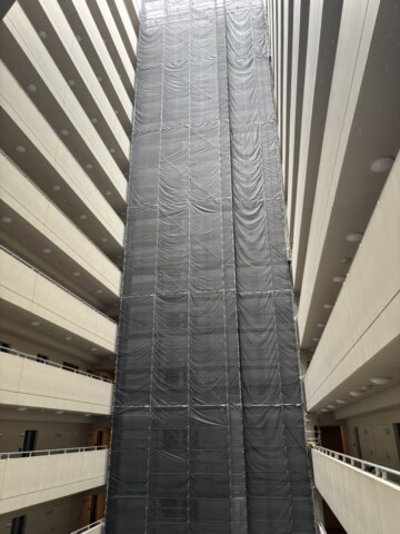 福岡市某マンション　吹抜け部分改修用足場