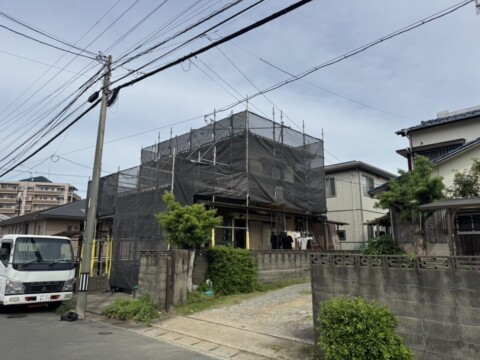 粕屋郡の住宅改修用足場