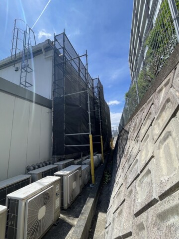 福岡県筑紫野市紫某工場　部分修繕工事用足場