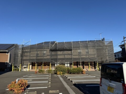 福岡県朝倉市牛木　鳥害対策用足場