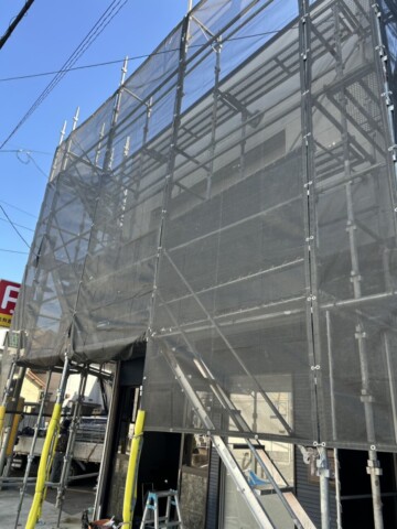 福岡市南区某店舗　改修用足場