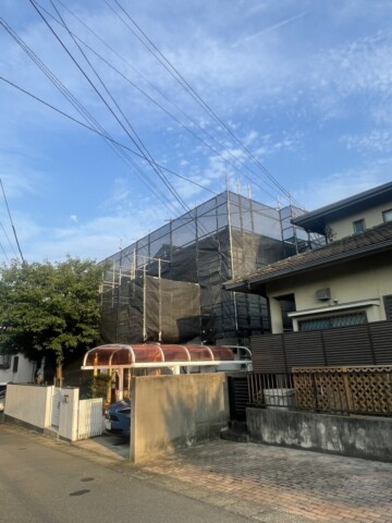 福岡市西区某住宅　改修工事用足場