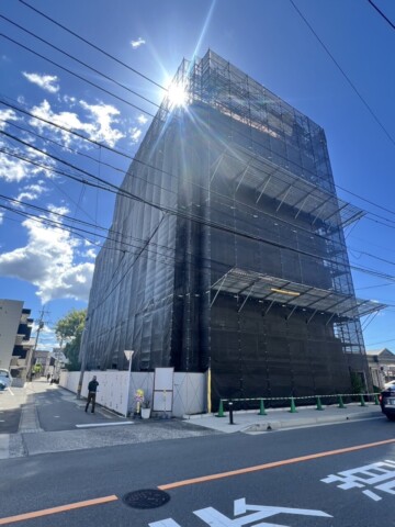 福岡市東区某マンション　大規模改修工事用足場