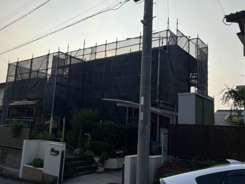 福岡県福津市光陽台　住宅改修工事用足場