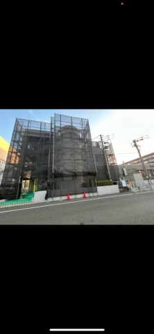 福岡市東区某ビル　部分補修用足場