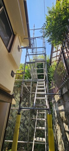 福岡市中央区某住宅　漏水補修用足場
