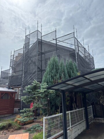 福岡市西区某住宅　改修工事用足場