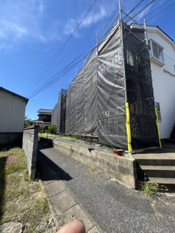福岡市東区某アパート　部分補修用足場