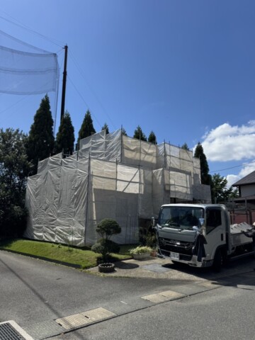 福岡県粕屋郡久山町某住宅　修繕用足場