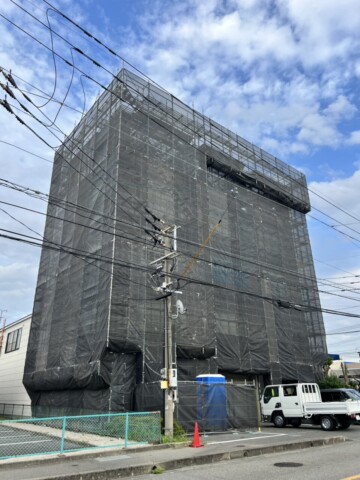 福岡県大野城市某ビル　大規模修繕工事足場