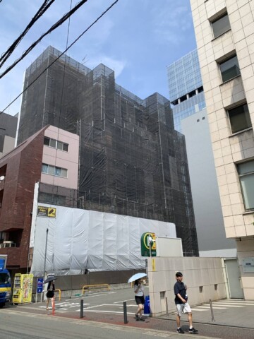 福岡市中央区某マンション　中規模改修用足場