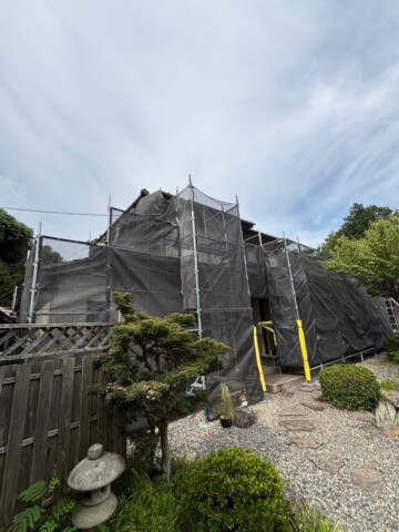 福岡県宗像市某住宅　改修工事用足場