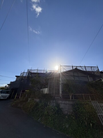 福岡県粕屋郡某住宅　改修用足場