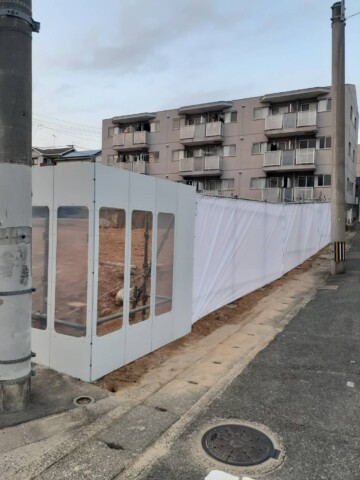 福岡市城南区新築工事　工事用仮囲い