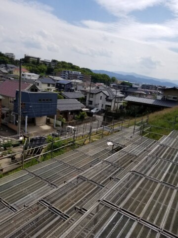 福岡県太宰府市某法面　法面工事用足場