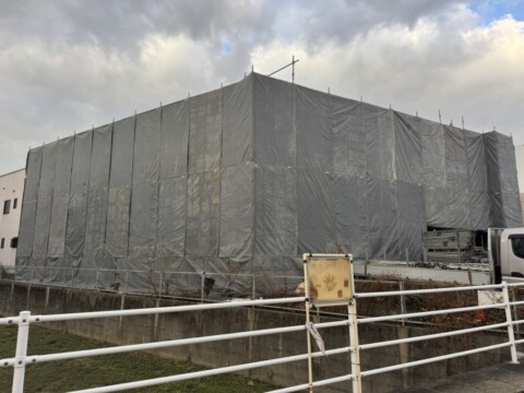 福岡県博多区某施設　解体用足場