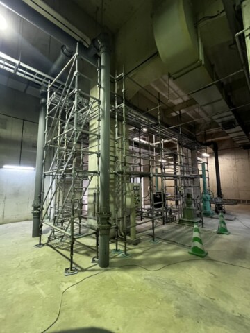 福岡県北九州市某工場　土木配管用工事用足場
