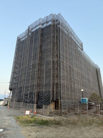 福岡県古賀市 某マンション大規模修繕工事用足場