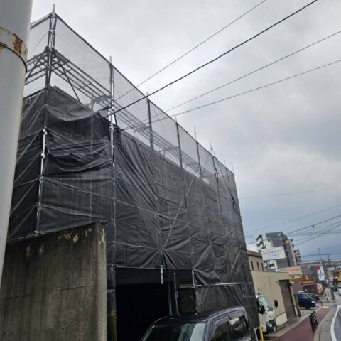 福岡県福岡市南区某住宅外部補修足場設置工事