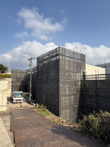 福岡県糸島市志摩岐志某ホテル追加工事用足場