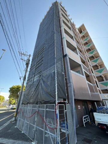 熊本県熊本市中央区某マンション看板取り付け工事