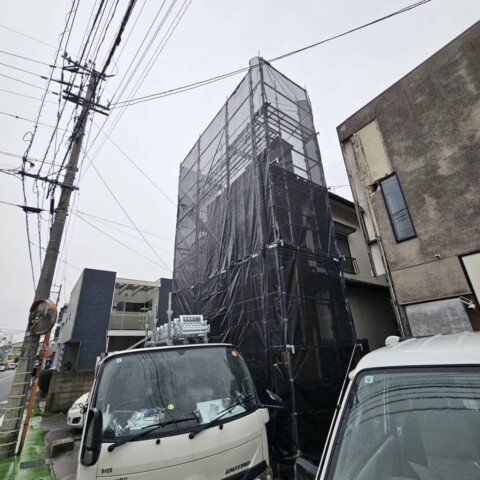 福岡県福岡市南区某住宅部分修繕工事用足場