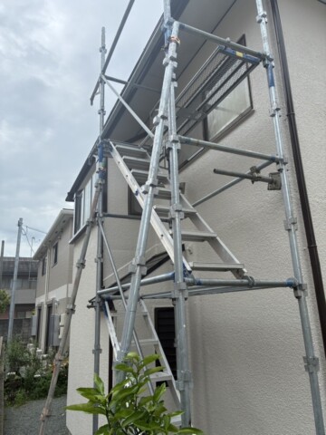 福岡県古賀市某住宅　部分外壁修繕工事用足場