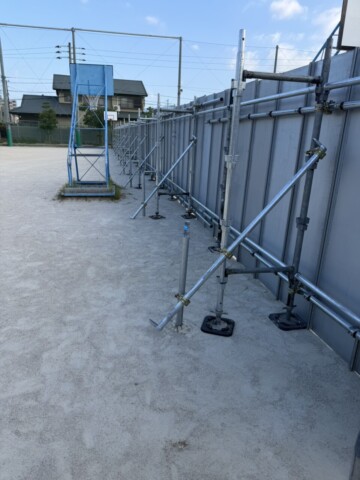 福岡県福岡市西区某小学校　工事用仮囲い