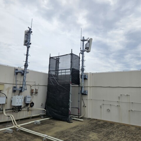 長崎県佐世保市某ホテル　基地局増設工事用足場