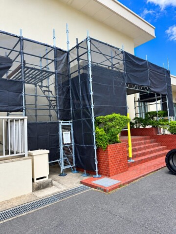 福岡県福岡市南区　某取水場防水工事用足場